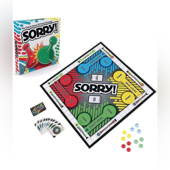NIB Hasbro Sorry! Board Game for Kids and Family Ages 6 and Up, 2-4 Players - Picture 2 of 3